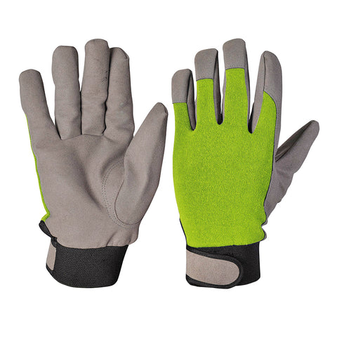 Cotton and eco-leather garden gloves