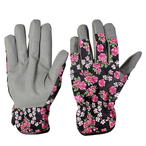 Guanti Da Giardino Cotone Ed Ecopelle Donna